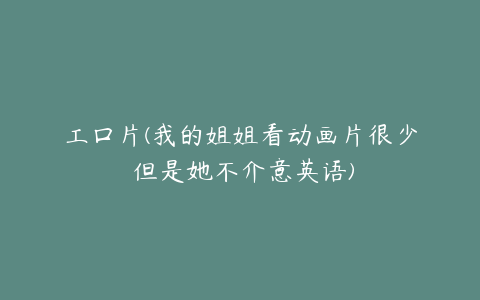 工口片(我的姐姐看动画片很少 但是她不介意英语)